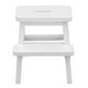 thumbnail image 2 of Taburete para casa de muñecas, 4 patas vívidas, 2 escalones, forma rectangular ligera, muebles para casa de muñecas, color blanco, 1/12, 2 of 9