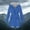 Blue, variant on Womens Waterproof Jacket Striped Lined High Low Hem Hooded Windbreaker Outdoor Coat Green Size 2XL
