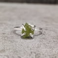 thumbnail image 2 of Natural Peridot Ring, Rough Peridot Gemstone Ring, August Birthstone, Prong Band, 925 Sterling Silver, Womens Ring, Christmas, Thanksgiving, Handmade, Statement Jewelry, Rough Gemstone Jewelry, 2 of 6