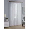 thumbnail image 5 of Mainstays Embroidered Scroll Rod Pocket Sheer Curtain Panel, White, 38" x 95", 5 of 5