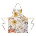 thumbnail image 2 of Pioneer Flower Floral Print Pattern Apron-Garden Aprons for Women with Pockets-Cotton Linen Waterproof Kitchen Cooking Gardening Aprons Adjustable for Kitchen,Cooking,BBQ and Salon 33x27 Inch, 2 of 7