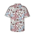 thumbnail image 4 of Xecao Abstract Floral print Hawaiian shirt - a stylish short-sleeve button-down for men, perfect for casual beach and tropical outings., 4 of 9