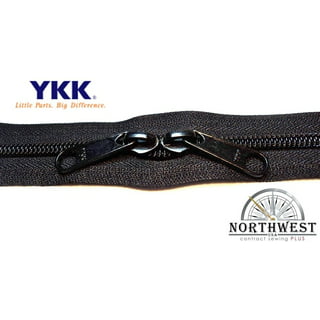 YKK Brand Zipper, Black #10 Separates at The Bottom, Marine Grade Metal Tab Slider, Heavy Duty