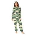 thumbnail image 2 of FORMRS Onesies Pajama for Adults Unisex Hoodie Winter Jumpsuit One Piece Sleepwear, Sizes S-2XL, Green Abstract Shapes, 2 of 7