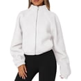 thumbnail image 2 of Chaquetas de Invierno para Mujer, de Forro , Larga, con Cremallera, , Cálidas, Estilo Otoño, para Hacer Ejercicio M, 2 of 8