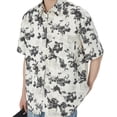 thumbnail image 2 of Rose Floral Printed Shirts for Men 2026 Summer Casual Short Sleeve Button Down Collared Shirt, 2 of 6