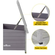 Aivituvin Cat House Waterproof Feral Kitty Shelter Outdoor Indoor Rabbit Hutch for Bunnies,Cats,Dogs and Other Small Animals,Asphalt Roof