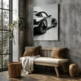 thumbnail image 5 of Black and White Sports Car Canvas Wall Art &ndash; Modern Automotive Decor, 5 of 10