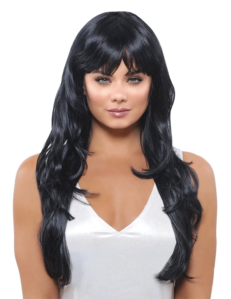 Wig Long Fringe Black - Walmart.com - Walmart.com