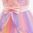 thumbnail image 5 of CAICJ98 Flower Girl Dress Kids Ruffles Lace Party Wedding Princess Dresses for Girls Floral Embroidered Toddler Tulle Dresses for Girls (8-9 Years,Pink), 5 of 8
