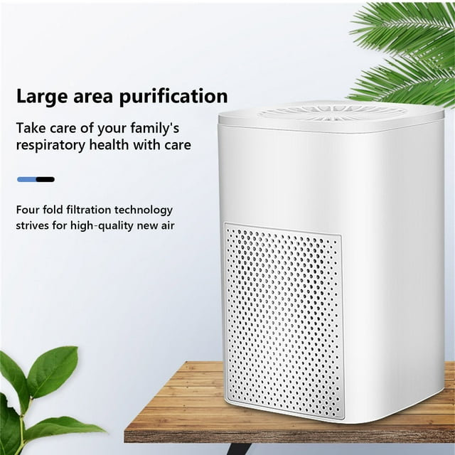 Oefntac Air Purifier for Bedroom,Filter with Sleep Model,24db Filtration System,360° for Pet Dander Allergie,White