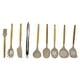 thumbnail image 1 of JUEGO DE 10 UTENSILIOS DE SILICONA COLOR CREMA CON MANGO DE MADERA Y CANTARO 39784, 1 of 3