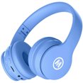 thumbnail image 1 of Auriculares Mokata inalámbricos/cableados para niños con volumen limitado 94-110dB, plegables, con protección de ruido, conexión AUX 3.5mm y micrófono, color azul, 1 of 3