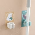 thumbnail image 4 of Wall Mounted Mop Clip Mop Broom Holder Mop Broom Clip Mop Rack Mop Holder Wall Mounted Mop Clip Strong Adsorption Capacity Waterproof Roller Design Broom Rack For Bathroom Kitchen, 4 of 8