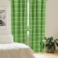 thumbnail image 3 of Ambesonne Green Window Curtains, Traditional Irish Clovers, Each 28" W x 84" L, Lime Green Dark Green, 3 of 5