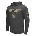 thumbnail image 2 of Men's Colosseum Heather Black Maryland Terrapins Team OHT Military Appreciation Long Sleeve Hoodie T-Shirt, 2 of 4