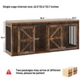 thumbnail image 6 of Blotout 87" Large Farmhouse Dog Crate TV Stand, Wooden Dog Crate Furniture with with Divider Panel/Sliding Metal Mesh Barn Door, XL-XXL Heavty Duty Dog Crates Furniture for 2 Medium or Large Dogs, 6 of 6