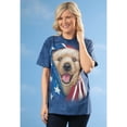 thumbnail image 2 of The Mountain 1059051 Blue Patriotic Golden Pup Adult Classic Tee - Medium, 2 of 2
