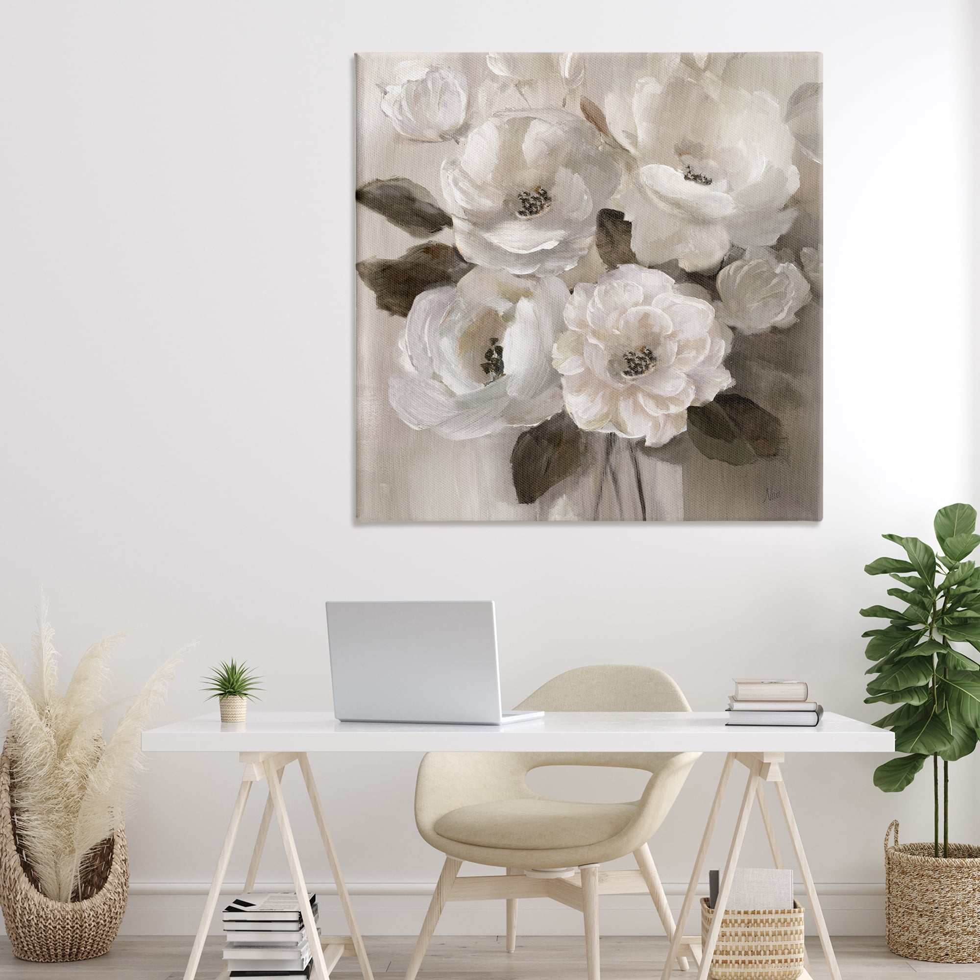 Stupell Industries Ivory Flower Bushel Canvas Wall Art, design by Nan