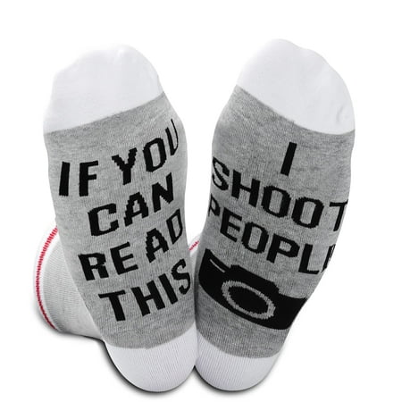 

2PAIRS Funny Photographer Gift I Shoot People Camera Socks Photography Gift For Photographer Photography Lover (I Shoot People)