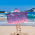thumbnail image 2 of Yayeee Kids Hooded Towel with Hand Pockets Beach Soft Absorbent Bath Wrap 50 x 23.5 inch, Gradient Love, 2 of 5