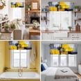 thumbnail image 5 of Abstract Color Block Valance Curtain Yellow Block Modern Gradient Black Window Valances Rod Pocket Short Curtains Window Treatments for Kitchen Bedroom Bathroom Laundry 54" x 18", 5 of 9