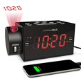 thumbnail image 3 of HANNLOMAX HX-109CR PLL Radio FM, reloj con alarma dual, proyección de hora, pantalla LED de 1,2 pulgadas, puerto USB para carga de 1 A, entrada auxiliar, funcionamiento con alimentación de CA únicamen, 3 of 5