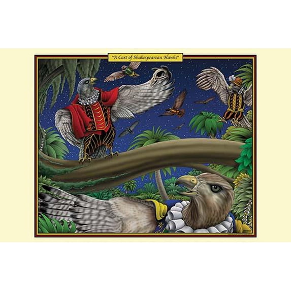A Cast of Shakespearean Hawks-Fine Art Canvas Print (20" x 30")