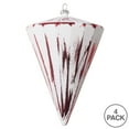 thumbnail image 2 of Vickerman 6" Red Brushed Cone Christmas Ornament, Set of 4, 2 of 2