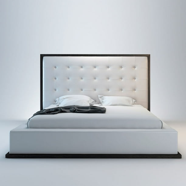 Modloft Ludlow Platform Bed In Wenge And White Queen Walmart Com Walmart Com