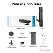 45X Wireless Digital Telephoto Lens, High Power HD Electronic Telephoto Phone Lens with 2.4G Wi-Fi Connect, 32GB TF Card, 1500mAh Battery for Birdwatching, Watch Concerts, Watch Match, Moon Viewing