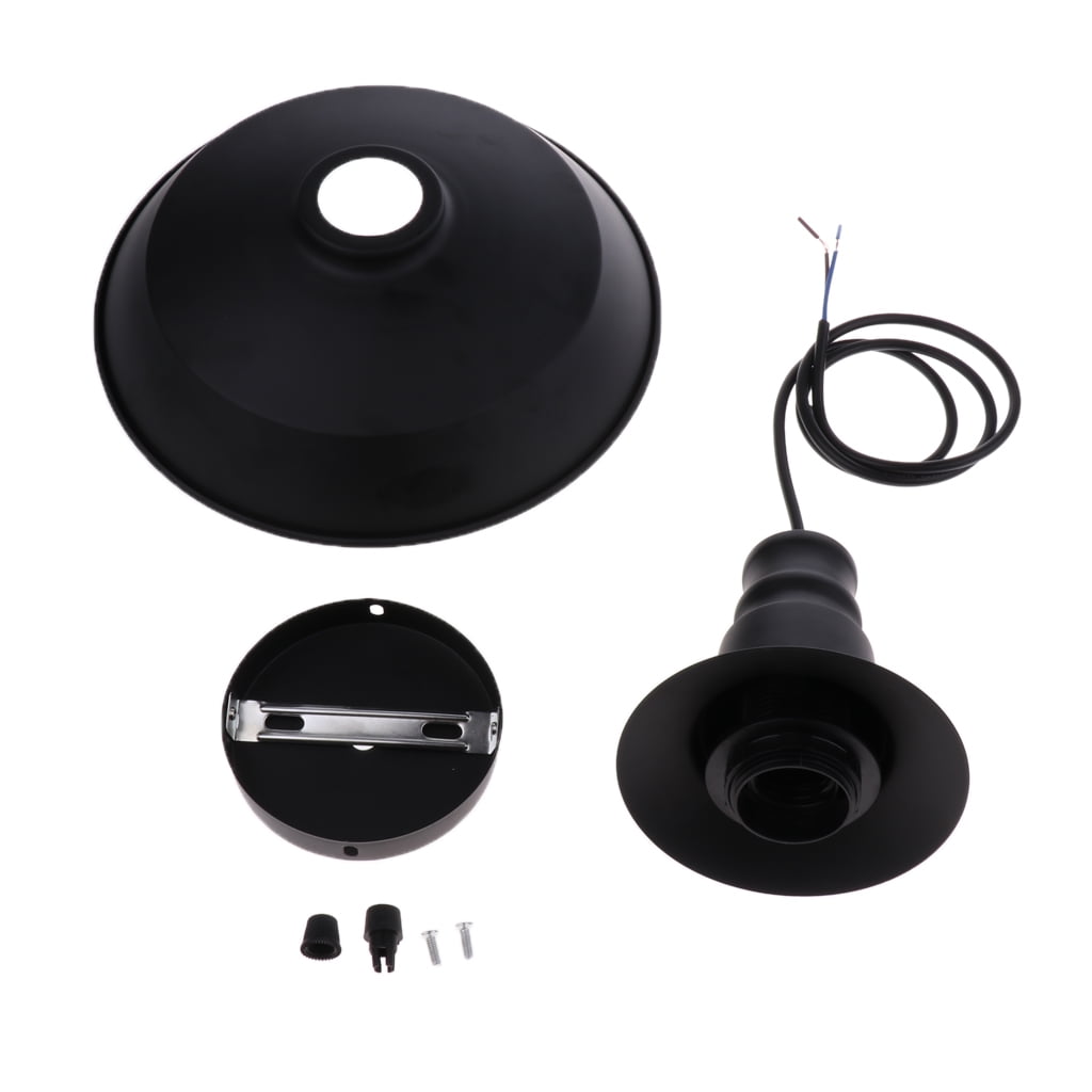 Vintage Industrial Pendant Light Cover with Cord, 9.84'' Diameter