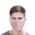 thumbnail image 5 of Qukaim Cubrebocas de algodón, 4 unidades, unisex, transpirable, a prueba de polvo, lavable, protector de respiración, color rosa oscuro, 5 of 5