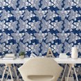 thumbnail image 2 of Ambesonne Lily Pattern Peel & Stick Wallpaper for Home, Retro Dots and Flowers, 13"x100", Dark Lavender Eggshell, 2 of 5