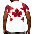 thumbnail image 6 of Yertdoel Men T-shirts Crew Neck Short Sleeve Canada Day Maple Leaf Print Shirts Soft Comfortable Breathable Outdoor Workout Running Summer Casual Tops, 6 of 9