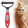 thumbnail image 2 of Deshedding Tool for Dogs & Cats, Denbek Double-Sided Dematting Comb, Undercoat Rake for Long Haired Pets, Effective Shedding Brush for Thick Fur, 2 of 5