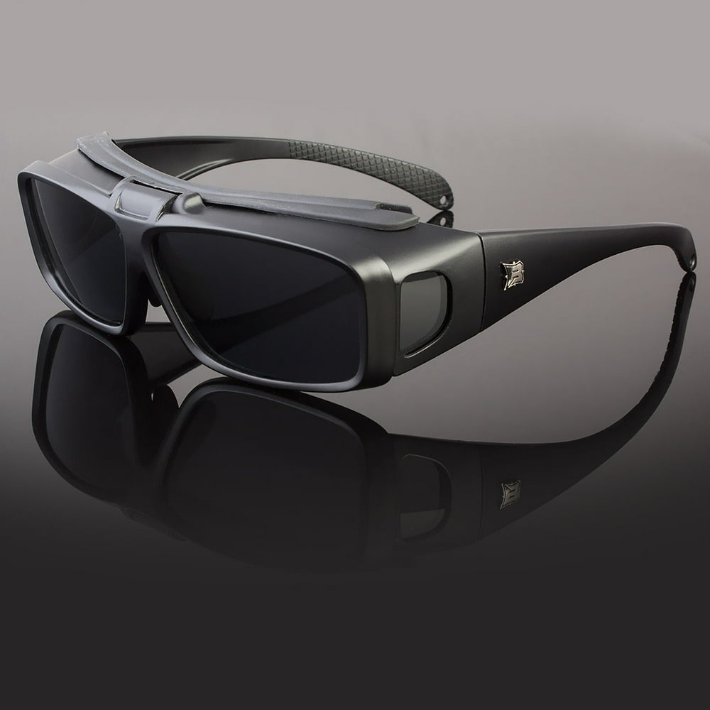FIT OVER PRESCRIPTION GLASSES SUNGLASSES COVER ALL DRIVE FISH NEW FRAME COLOR
