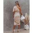 thumbnail image 2 of Women Solid Color Midi Dress Satin Bodycon Pencil Dresses-hy, 2 of 4