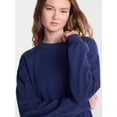 thumbnail image 4 of No Boundaries Pullover Crewneck Sleep Top with Long Sleeves, Women's XXS-3X, 4 of 5