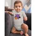 thumbnail image 2 of Cute Spookitty W Pumpkin. Bodysuit Infant -Image by Shutterstock,  12 Months, 2 of 4