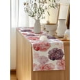 thumbnail image 5 of Table Runner 60 Inches Long for Kitchen Dining, Red Ombre Spring Floral Dresser Scarf Farmhouse, Dining Table Decorations for Wedding/Parties, Summer Botanical Flowers 13 x 60 In, 5 of 8