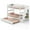 White, variant on Gymax Twin over Twin Wooden Bunk Bed w/ Trundle Storage Stairs Convertible White