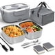 thumbnail image 1 of Lonchera eléctrica portátil para hombres, calentador de alimentos de 1.5 litros para adultos con 2 contenedores de acero inoxidable, caja de almuerzo autocalentable de 80 W para coche y camión., 1 of 5