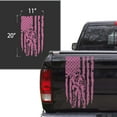 thumbnail image 2 of Soldier Enlisted Man Fighter U.S. Army USMC USAF Distressed American USA US Flag Truck Tailgate Vinyl Decal Fits most Pickup Trucks Military Sticker Veteran Retired (11" x 20", Soft Pink), 2 of 8