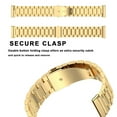 thumbnail image 3 of FIEWESEY Compatible with Fitbit Versa 4/Versa 3/Versa Sense/Versa Sense 2 Bands, Stainless Steel Metal Replacement Strap Bracelet Wrist Band for Men/Women(Gold), 3 of 5