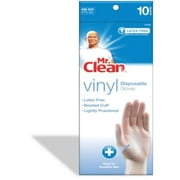 Mr. Clean Disposable Gloves, Vinyl, 10 Ct