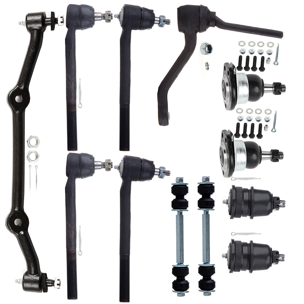 ECCPP - 12PC Upper Lower Ball Joint Center Link Tie Rod End Sway Bar End Link Idler Arm - Compatible with 1996-2003 for Chevy S10 1996-2003 for GMC Sonoma Suspension Kit