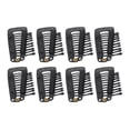 thumbnail image 2 of 100 pinzas multiusos para extensiones de cabello, 38 mm, 10 dientes, para pelucas, color negro, 2 of 14