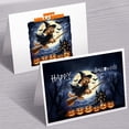 thumbnail image 3 of Happy Halloween Goldendoodle Witch Pumpkins Bats 7x5in Folded Greeting Card Doodle Dog Lover Gifts Idea Single Note Card with Envelope - 13012, 3 of 5