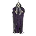 thumbnail image 1 of Kcavykas Décorations Squelettes Fantômes Suspendus pour la Fête du Canada, Saison Ouverte Halloween - 47.24 Po Led Yeux Rouges Suspendus Faucheuses avec Cheveux pour Décoration Intérieure Extérieure Halloween, 1 of 1